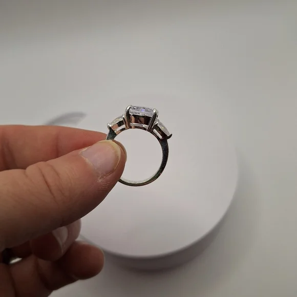 Classic Round Clear Crystal Three-Stone RingBridal StyleNew